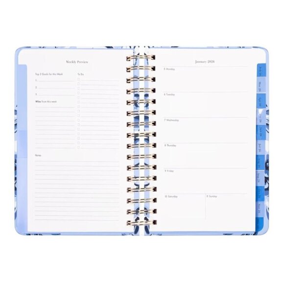 Kate Spade New York Daily Hardcover 2026 Planner Floral Toile Weekly & Monthly - Picture 5 of 8